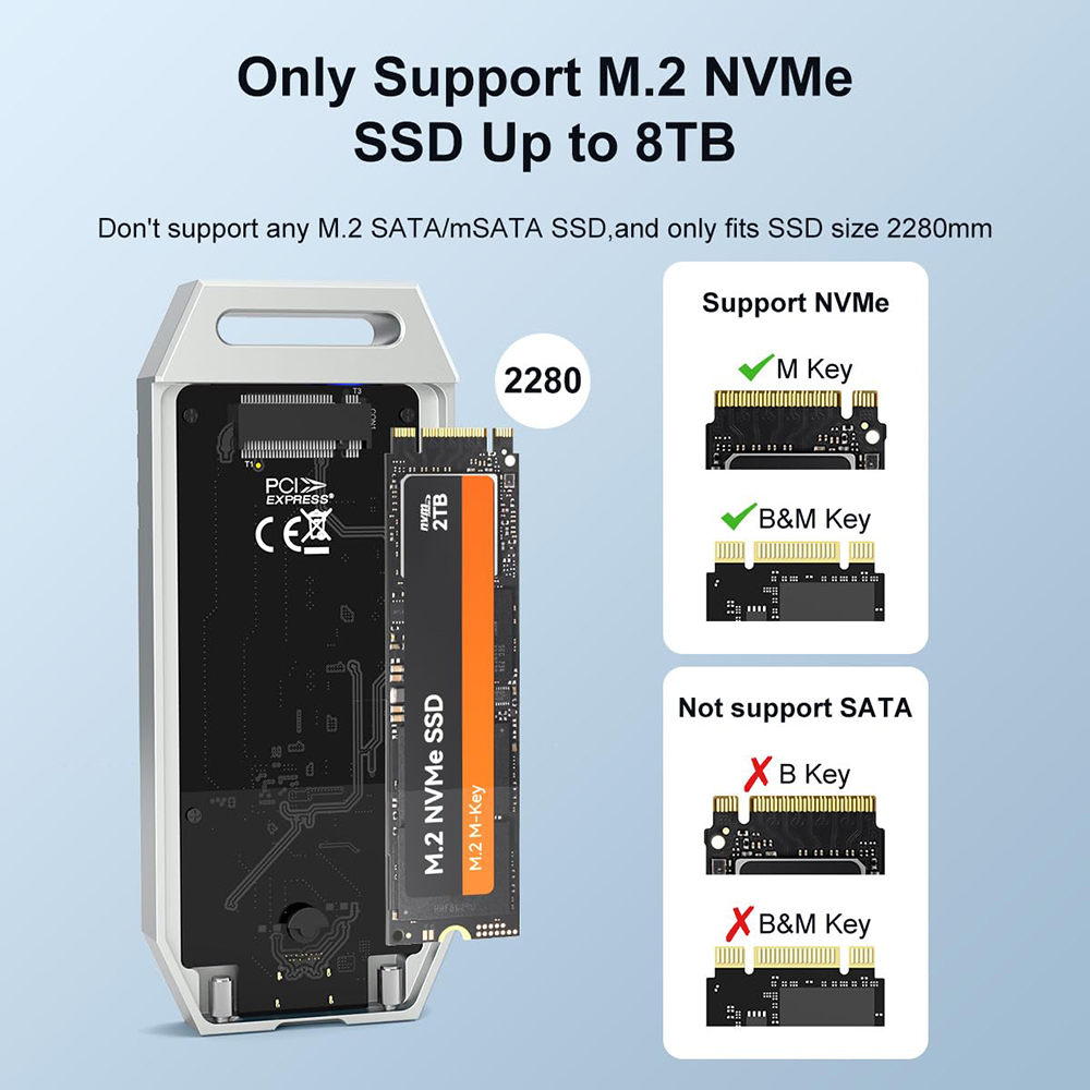 MAIWO USB4 M.2 SSD Case 40Gbps - 8Tb M2 Nvme Ssd recension och pris