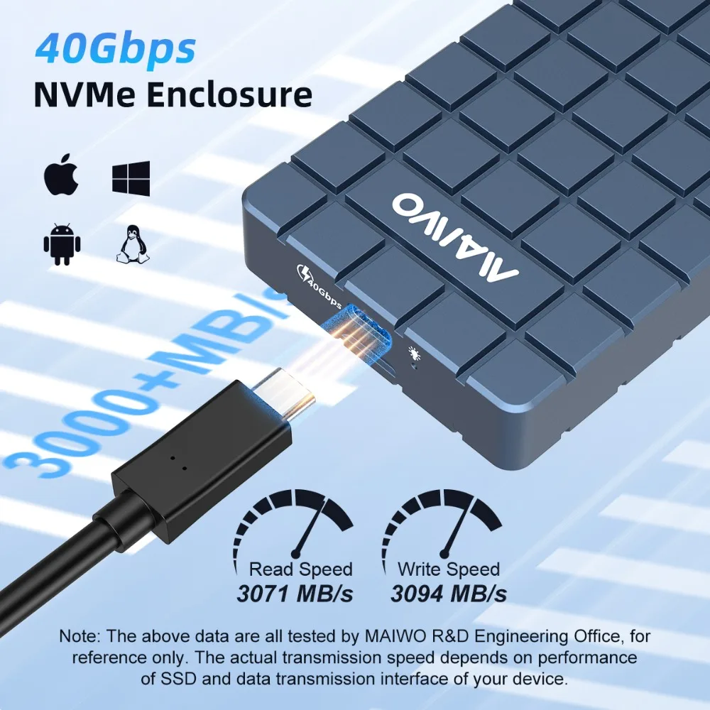 MAIWO USB 4.0 40Gbps M.2 NVMe  - Usb4 40Gbps External Ssd 8Tb recension och pris
